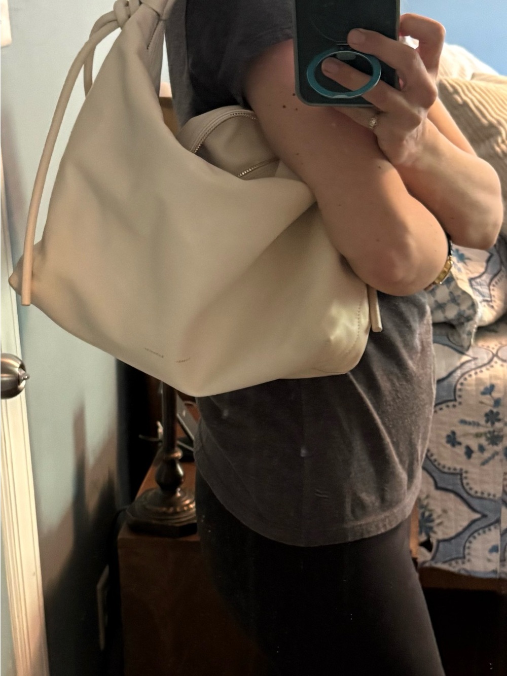 Proenza Schouler Cream Leather Shoulder Hobo Bag - Women